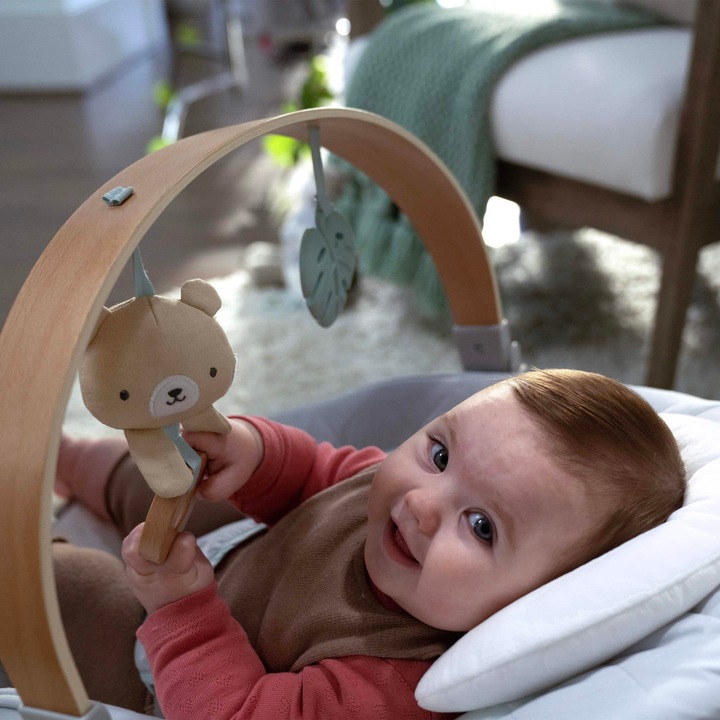 Actual product image Ingenuity Cozy Spot Bouncer with Wood Toy Bar