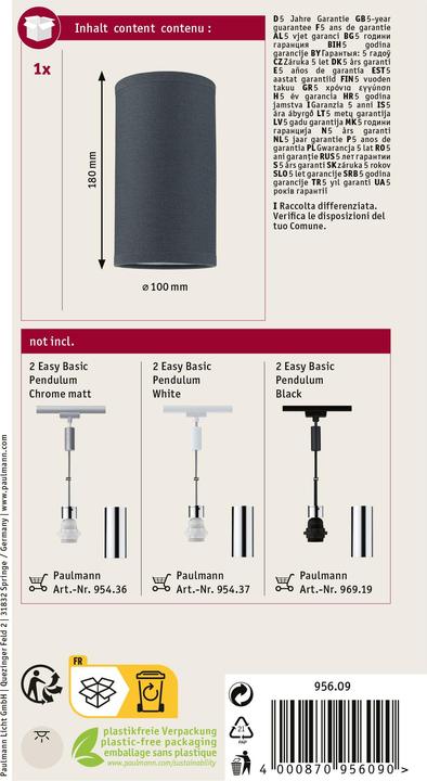 Image du produit Paulmann URail Abat-jour Valerio