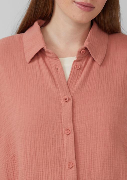 Actual product image S.Oliver Bluse Hemdbluse aus Musselin im Oversize-Schnitt (46)