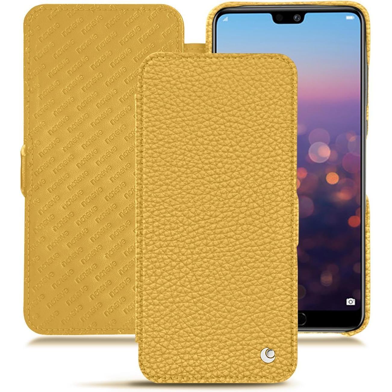 Noreve Lederschutzhülle horizontal (Huawei P20 Pro), Smartphone Hülle, Orange