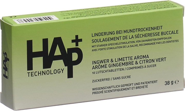Produktbild HAp+ Lutschtabletten Ingwer Limette Aroma (16 Stk) (16 x, 51 g)