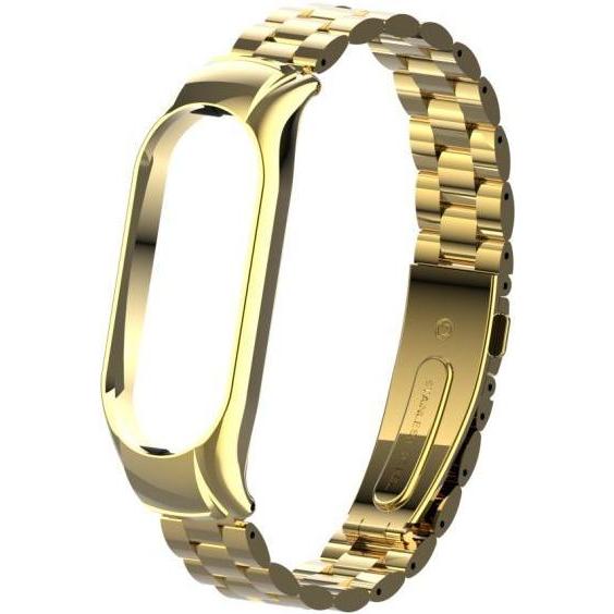 Thumbnail - MU Style Stainless Steel Series Ersatz Armband (Edelstahl, Mi Band 7), Uhrenarmband, Gold