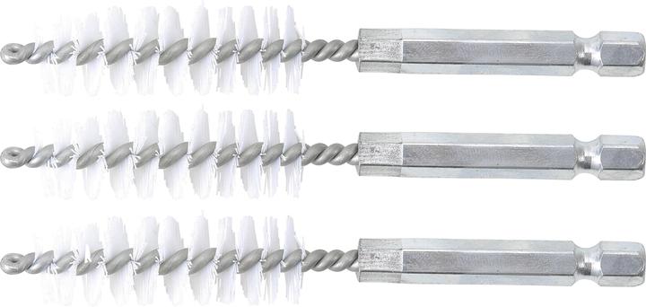 Produktbild BGS Nylonbürste 14 mm Antrieb Aussensechskant 6,3 mm (1/4") 3-tlg.