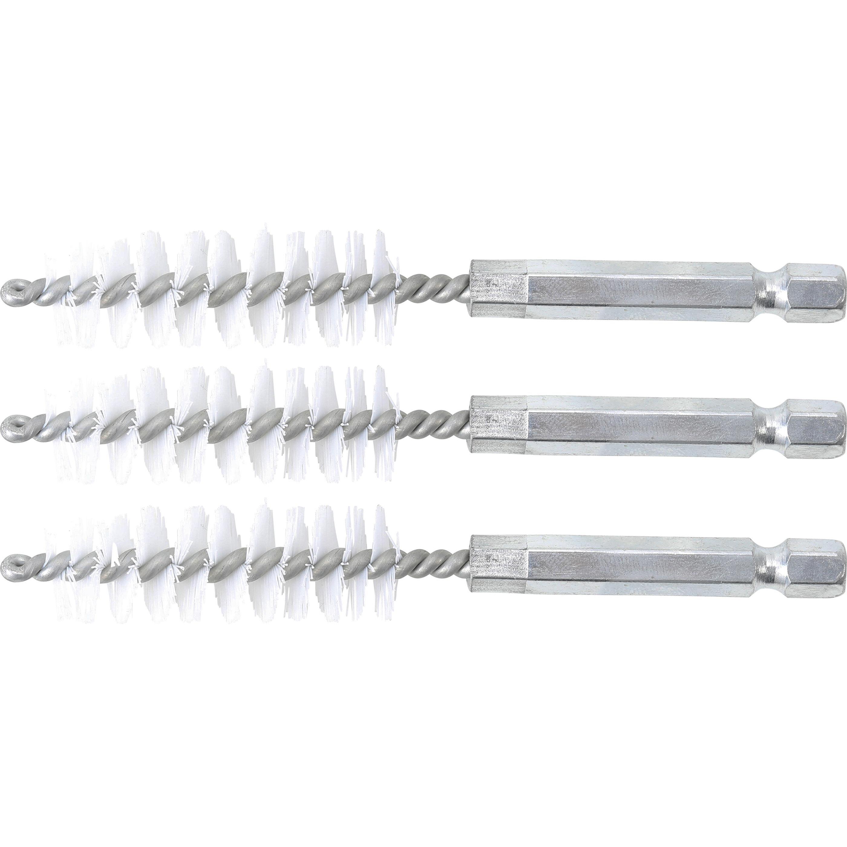 BGS, Schleifmittel, Nylonbürste 14 mm Antrieb Aussensechskant 6,3 mm (1/4") 3-tlg.