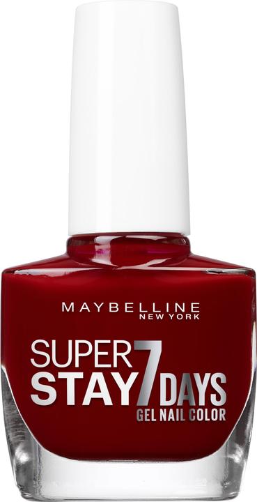 Actual product image Maybelline New York Superstay 7 Days (501 Cherry Sin, Gel-Effect Nail Polish)