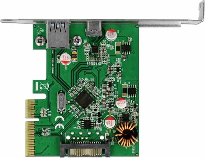 Actual product image Delock PCIe 1x USB Type-C, 1x USB-A
