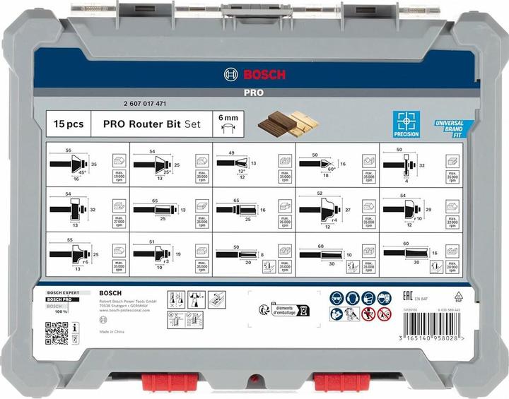 Immagine prodotto Bosch Professional Zubehör Set di frese a mano libera.