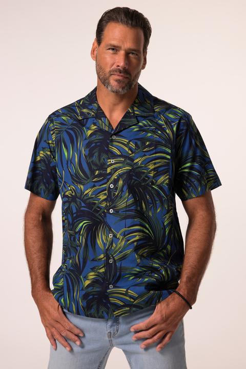 Actual product image JP1880 JP 1880 shirt, short sleeve, all-over print, Cuba collar, Cuba fit, up to 8 XL (XL)