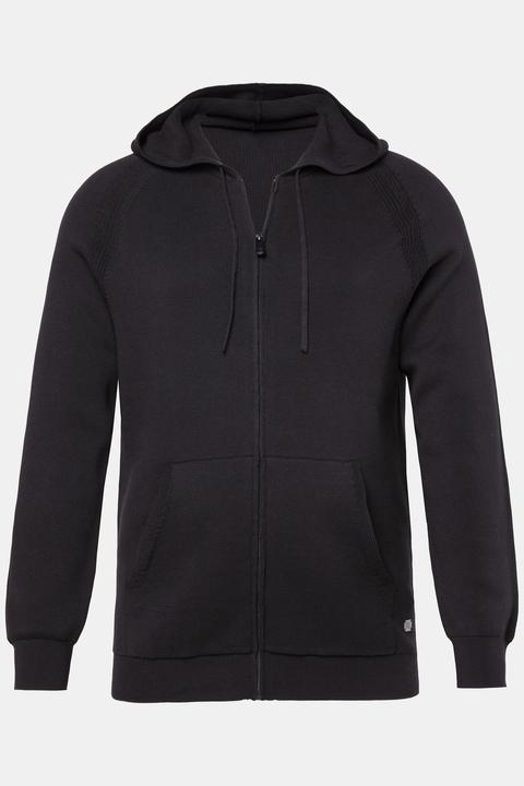 Produktbild JP1880 Strickjacke, elastischer Strick, Kapuze, Känurutasche, bis 7 XL (L)