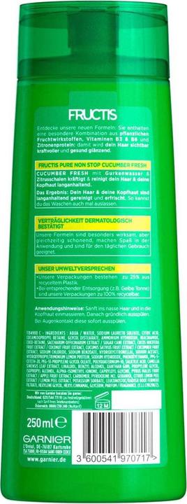 Produktbild Garnier Fructis Cucumber Fresh (Flüssiges Shampoo, 250 ml)