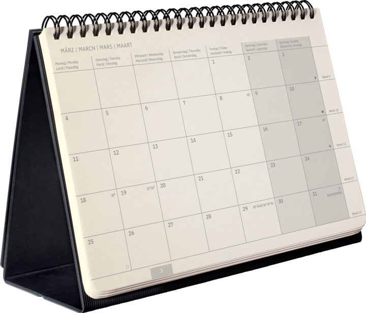 Image du produit Sigel Calendrier de bureau (21.3 x 22 cm, Couverture rigide, Allemand, Français, Anglais, Néerlandais)