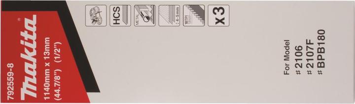Image du produit Makita 792559-8 Bande de découpe 13x0,5x1140mm 18T 3p. 4-5mm pour métal tendre HCS