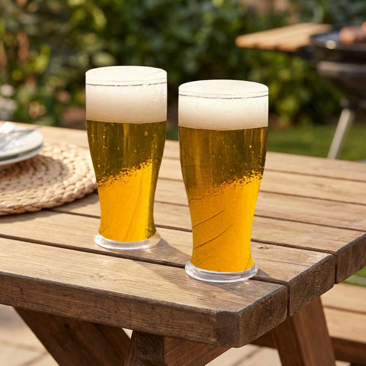 Produktbild Excellent Houseware 2er-Set Biergläser aus Kunststoff, 520 ml (0.52 l, 2x)