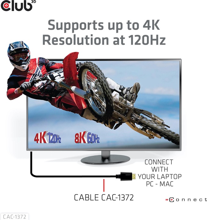 Actual product image Club 3D HDMI (Typ A) — HDMI (Typ A) (2 m, HDMI)