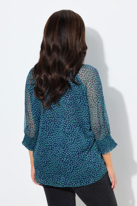 Actual product image Ulla Popken Heart Print Layered Blouse (56)