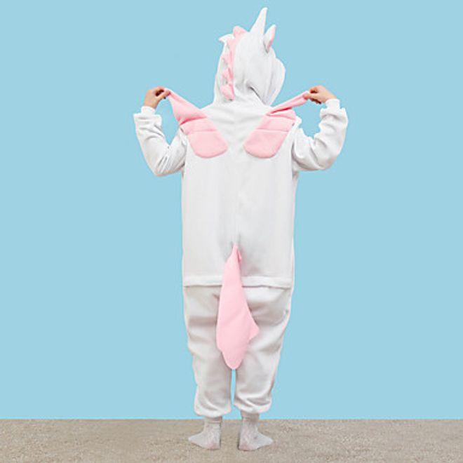 Image du produit MU Classic Costume de licorne - Onesie Pyjama licorne pour enfants taille 125 - blanc/rose