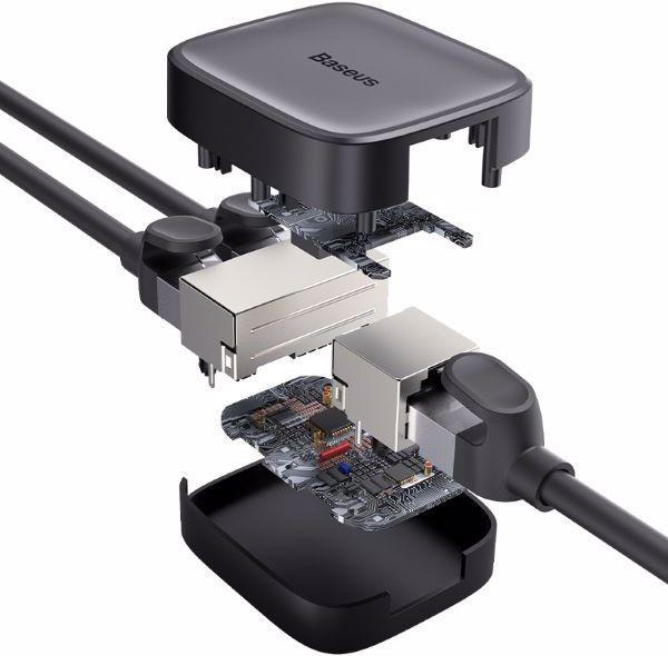 Produktbild Baseus 2-in-1 Netzwerk Splitter Adapter