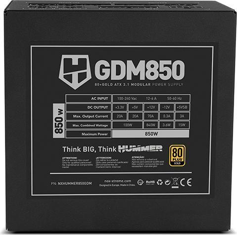 Actual product image Nox GDM 850W GOLD (850 W)