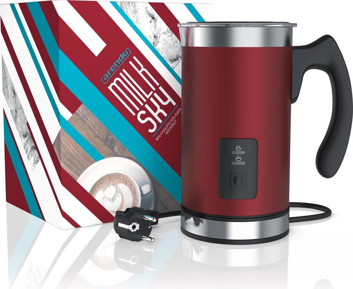 Produktbild Arendo Milchaufschäumer 500 W, mit Griff im Edelstahl Doppelwanddesign, Elektrisch, Antihaftbeschichtet (240 ml)