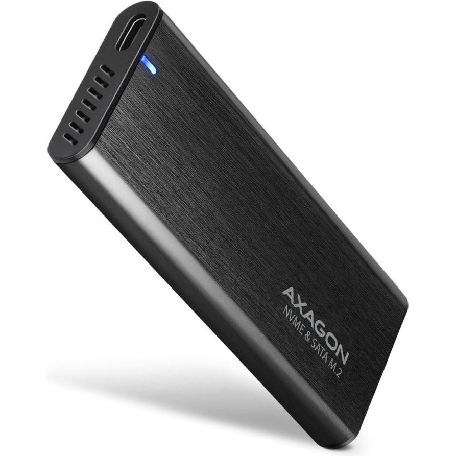 Axagon EEM2-SB2 Custodia per SSD USB-C 3.2 Gen 2, M.2 - nero (M.2 2280, M.2 2242, M.2 2260), Case per hard disk, Nero
