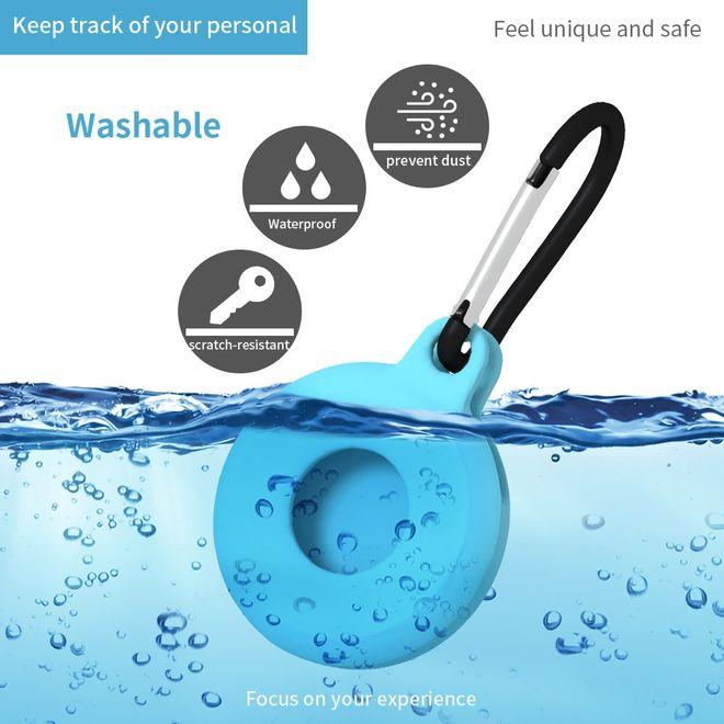 Actual product image MU Style AirTag Silicone Case Cover with Keychain