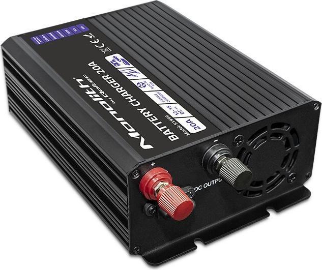 Image du produit Qoltec Inteligentna ładowarka Monolith do akumulatorów LiFePO4 AGM GEL SLA | 20A | 12V (12V, 20 A)