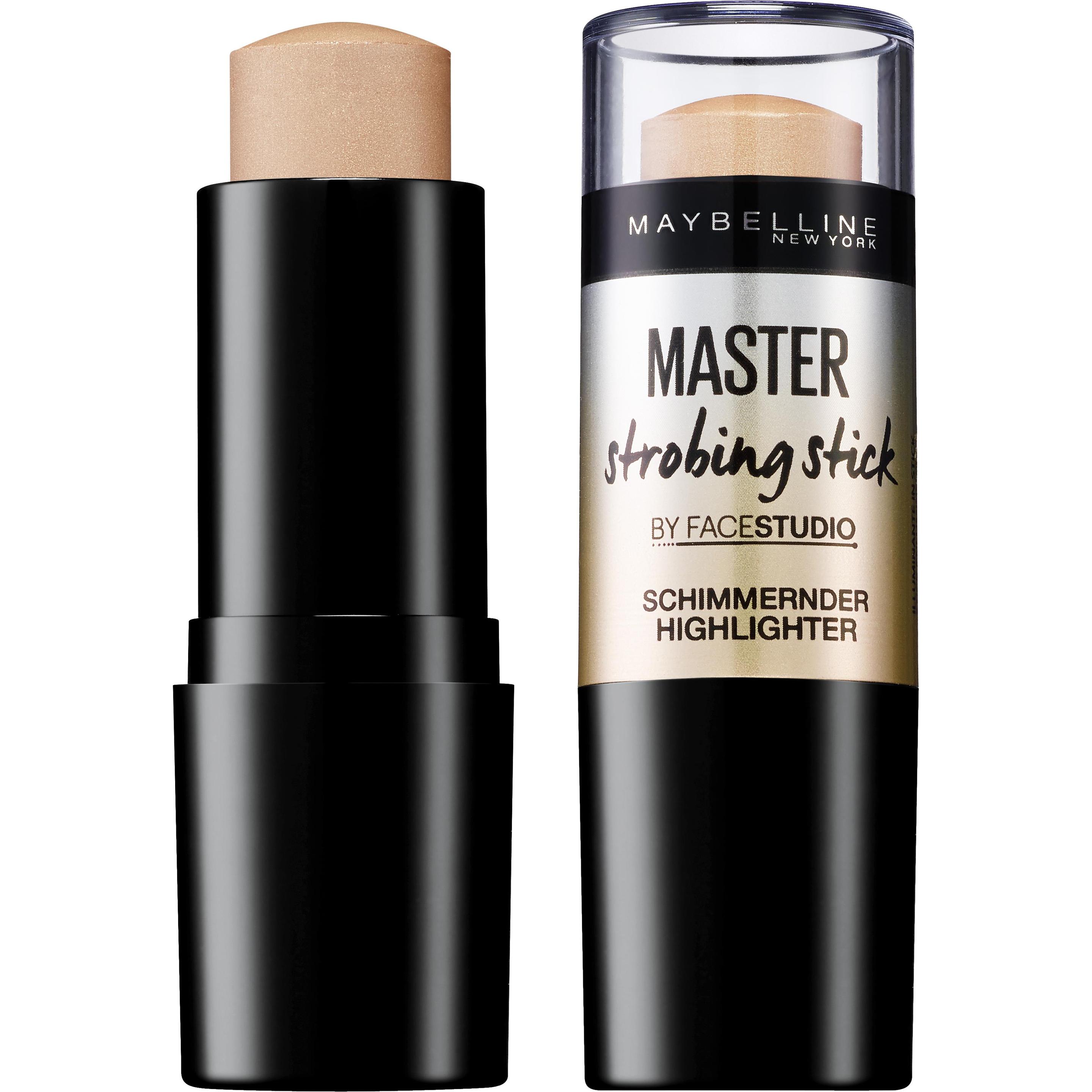 Thumbnail - Maybelline New York, Highlighter + Bronzer, Facestudio Strobing Stick (200 Medium-Nude Glow, Highlighter, 9 g)