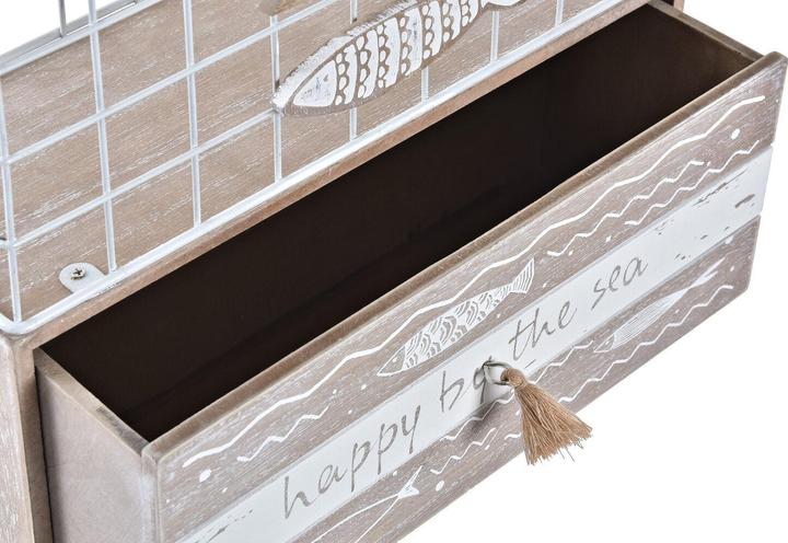 Produktbild DKD Home Decor Küchenmörser Holz Metall 26,5 x 10,5 x 28,5 cm Fische