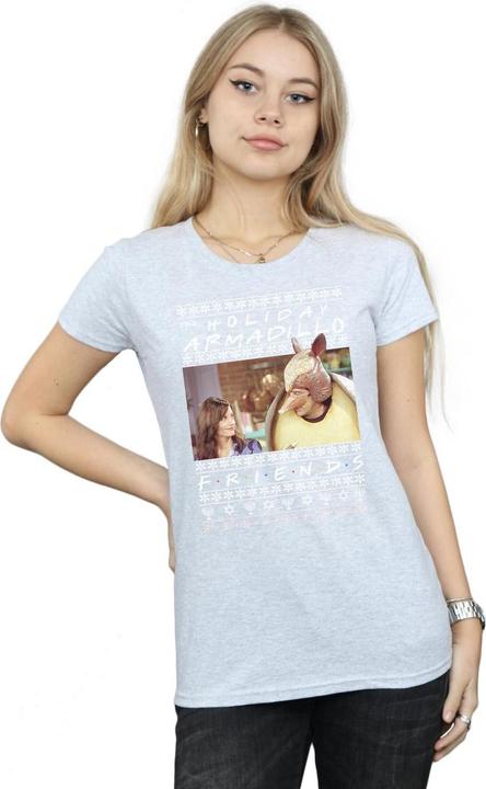 Actual product image Friends Womens/Ladies Fair Isle Holiday Armadillo Cotton T-Shirt (L)