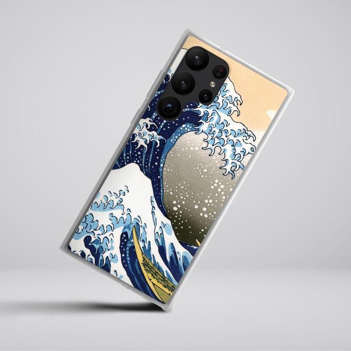 Produktbild DeinDesign Silikon Hülle für Samsung Galaxy S23 Ultra Handyhülle Case Smartphone Schutzhülle Die grosse Welle (Samsung Galaxy S23 Ultra)