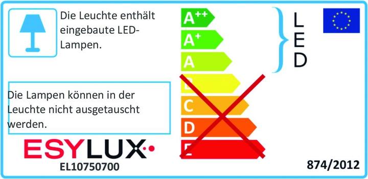 Label énergétique Esylux Projecteur à LED 3000K AOL 100 LED 3K ws (750 lm, IP55)