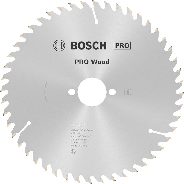 Actual product image Bosch Professional Zubehör PRO Wood circular saw blade, 190 x 2.6 x 30 mm