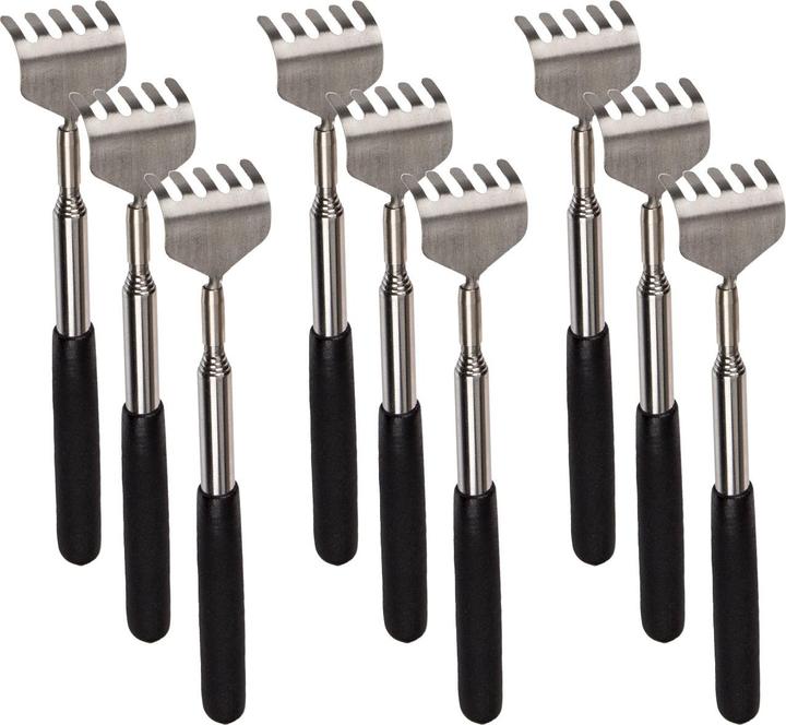 Actual product image Out of the blue Set of 9 telescopic back scrapers with rubberised handle