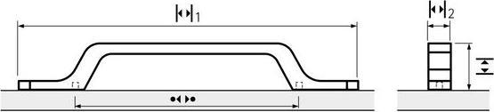 Actual product image Hettich Griff Orsaria Messing Optik antik gebürstet 160 mm