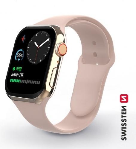 Produktbild Swissten Silicone band for apple watch 38-40 mm pink sand (38 mm, 40 mm, Silikon, Apple Watch Series 1, Apple Watch Series 2, Apple Watch Series 3, Apple Watch Series 4, Apple Watch Series 5, Apple Watch Series 6, Apple Watch SE)