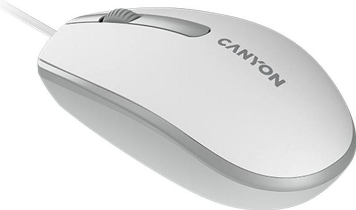 Actual product image Canyon M-10, prémiová optická myš, USB, 1.000 dpi, 3 tlač, šedo-biela (Cable)