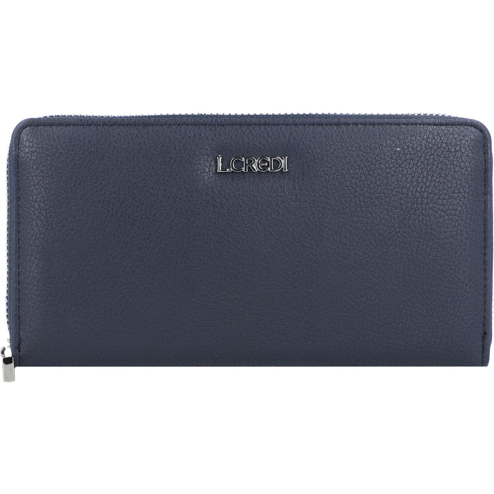 L.Credi, Damen, Portemonnaie, Filippa Geldbörse 20 cm, Blau