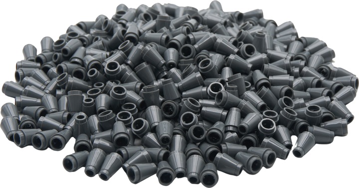 Actual product image LEGO 1x1 Cone Stone Dark Grey Cone Cylinder - 4589b NEW! Quantity 100x