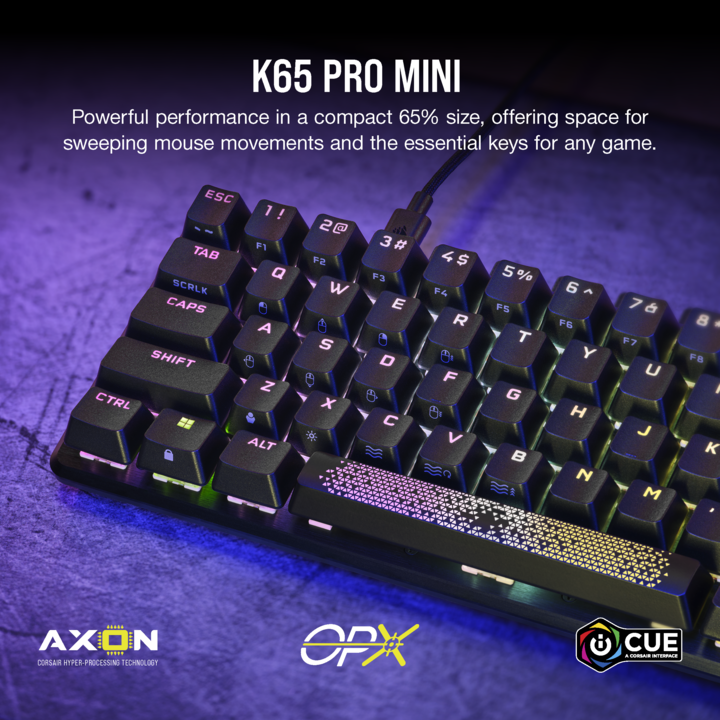 Produktbild Corsair K65 Pro Mini (DE, Kabelgebunden)