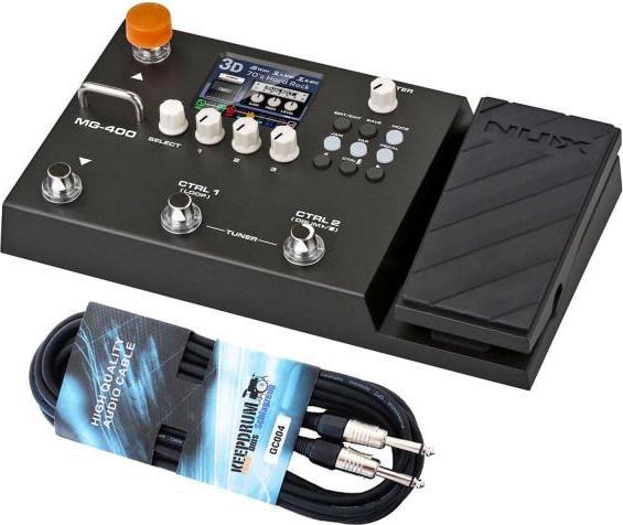 Actual product image NUX MG-400 multi-effects unit for guitar with cable (Bass, Guitar)