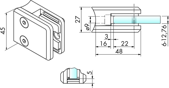 Immagine prodotto Pauli+Sohn Fissaggi a morsetto zinco 48/45 mm (4 pz.)