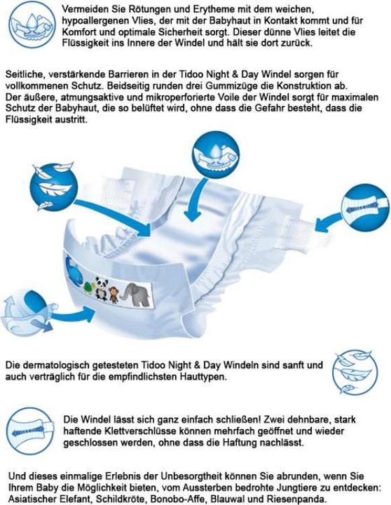 Produktbild Tidoo Ökowindeln (Gr. 6, Tragepack, 38 Stk.)