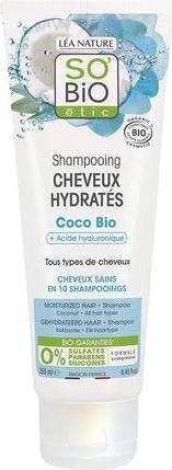Image du produit So'bio Étic Shampooing Cosmos à la noix de coco biologique et à l'acide hyaluronique 250ml (250 ml, Shampoing liquide)