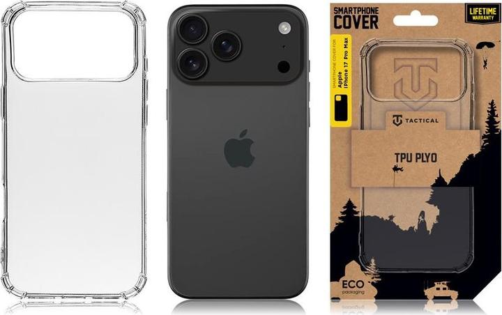 Actual product image Tactical TPU Plyo Cover für Apple iPhone 17 Pro Max Transparent (Apple iPhone 17 Pro Max)