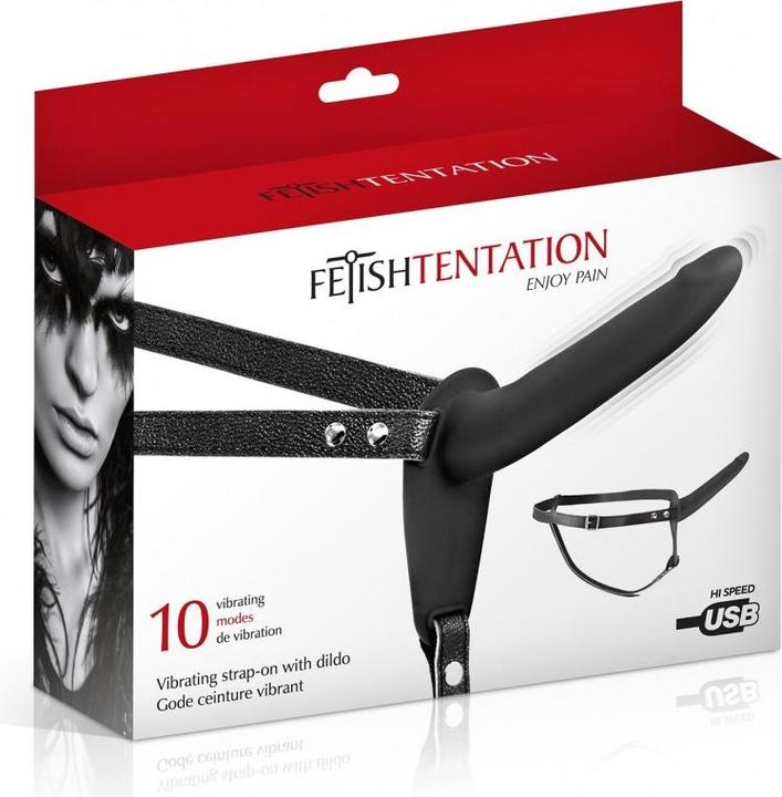 Image du produit Fetish Tentation Gode ceinture noir vibrant