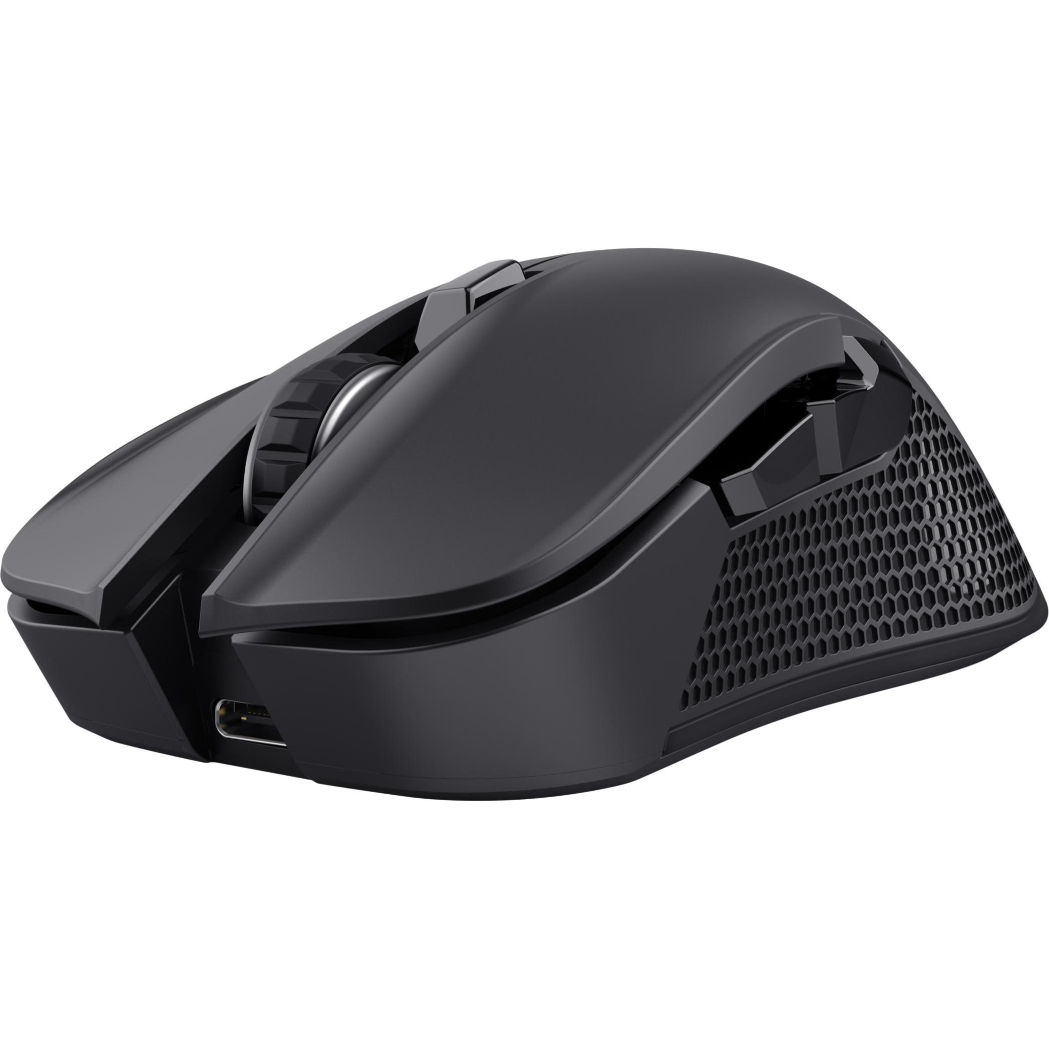 Trust GXT931 YBAR MULTI (Kabellos, Kabelgebunden), Maus, Schwarz