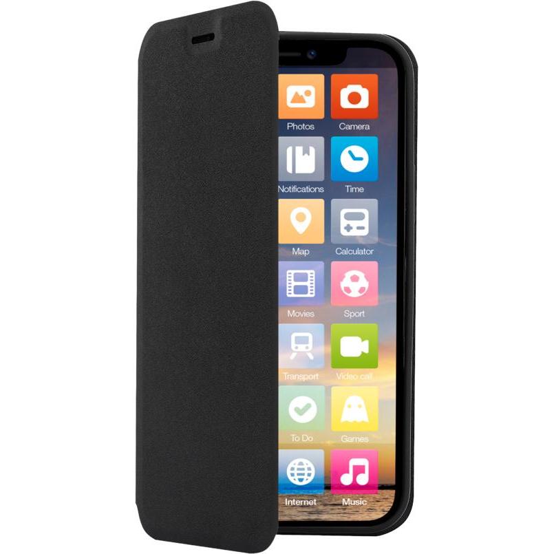 Screenor CLEVER mobile phone case 15.5 cm (6.1") Wallet case Black, Weiteres Smartphone Zubehör, Schwarz