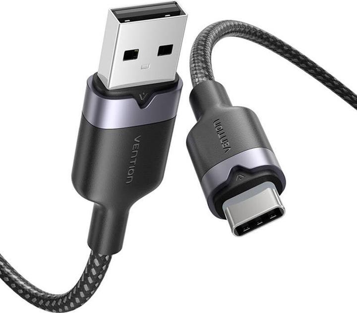 Actual product image Vention USB 2.0 A to USB-C 3A cable CTNBF 1 M (black) (1 m, USB 2.0, 60 W)