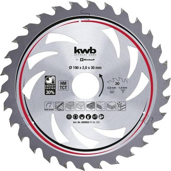 Produktbild Einhell Sägeblatt HM 190 x 30 Z30