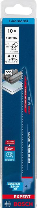 Actual product image Bosch Professional Zubehör EXPERT 'Vehicle Rescue' S 1157 CHM reciprocating saw blade, 10 pieces